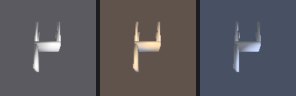 Chair (planar boxes) rendered under each lighting condition