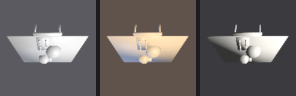 Tabletop clutter scene rendered under each lighting condition